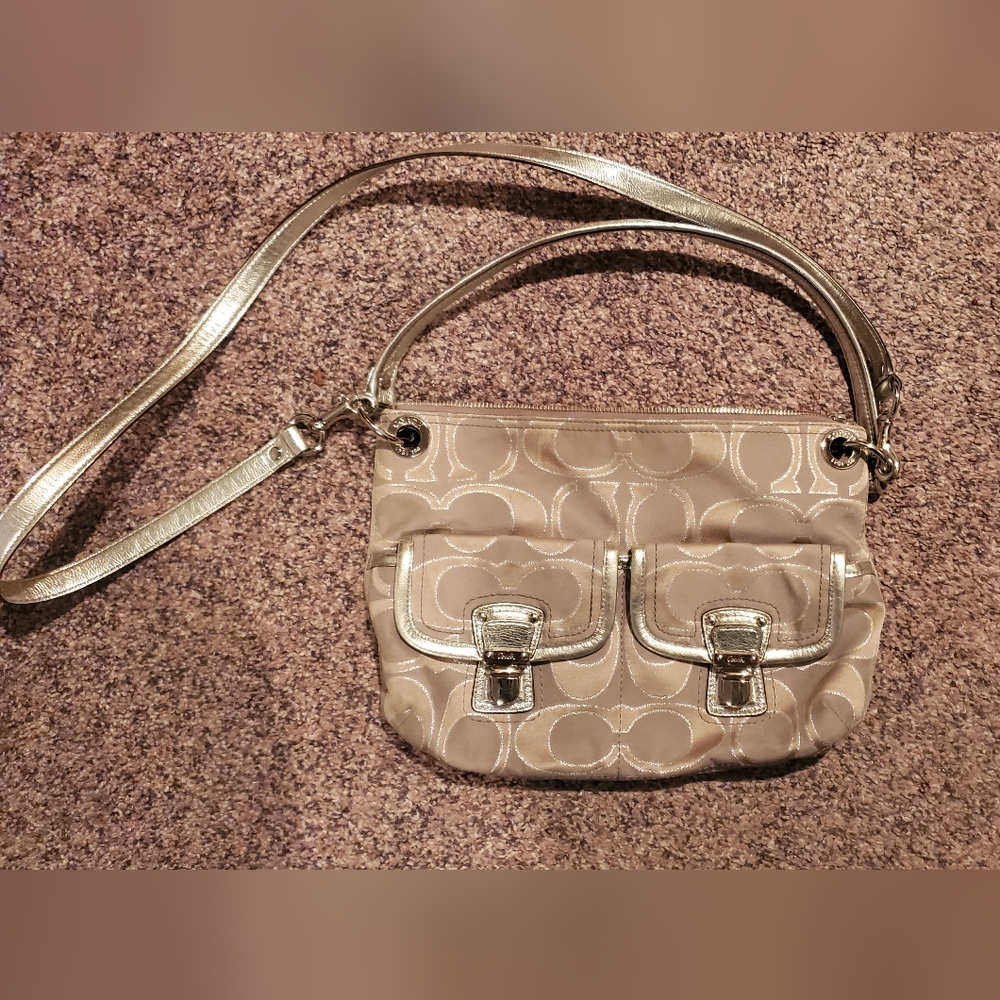 Coach Silver Crossbody Purse